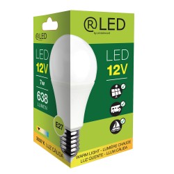 Bombilla LED A60 12V 7W 3000K