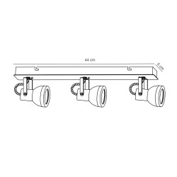 GU10 SPOTLIGHT CEILING BAR WHITE HELI