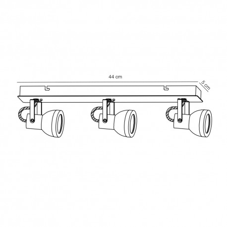 GU10 SPOTLIGHT CEILING BAR WHITE HELI
