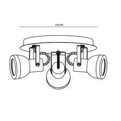 PLAFON FOCOS GU10 HELI BLANCO