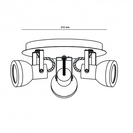 PLAFON FOCOS GU10 HELI BLANCO