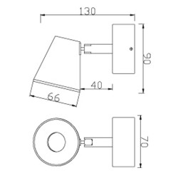 Foco LED 5W ICE níquel