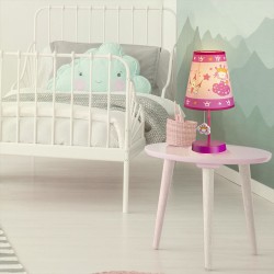 LAMPARA DE MESA INFANTIL ROSA PRINCESS