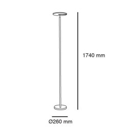 LÁMPARA DE PIE LED 30W ATEN II NIQUEL