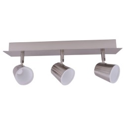 regleta 3 focos led 10W ICE niquel