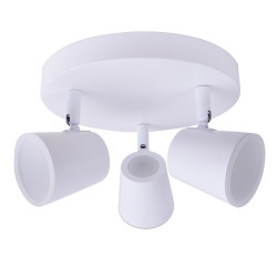 Ceiling lamp 3 spotlights 15W ice white