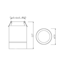 Wall light / recessed led 9W Ice white