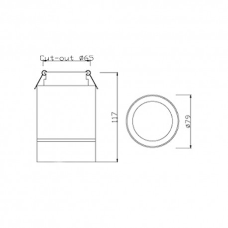 Wall light / recessed led 9W Ice nickel