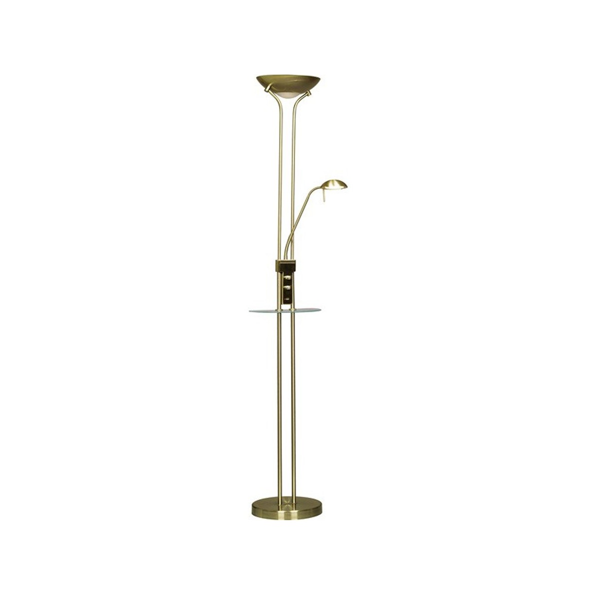 Alari LED Floor Lamp USB Antique Brass Alari LED Floor Lamp USB Antique Brass