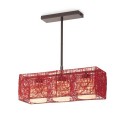 Alexandra Pendant 3 Lights Red Rectangular