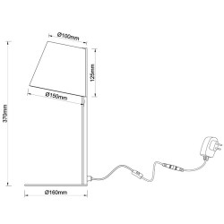 Lámpara de mesa LED 6W Elna blanco