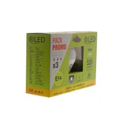 BOMBILLA LEDx3 E14 5W 3000K 520lm