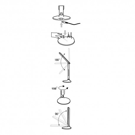 Star LED Desk Lamp White 10W