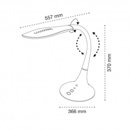 LED DESK LAMP 10W -  SEDAN SILVER