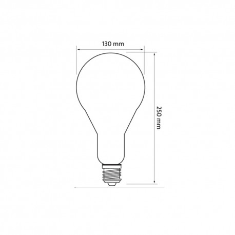Amber Glass LED Bulb PS40 E27 8W 2000K Dimmable