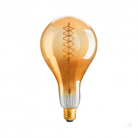 Amber Glass LED Dimmable Bulb Ps40 E27 8W 2000K