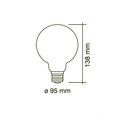 Bombilla LED G95 6W 4000K dimmable