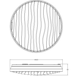 Plafón LED 40W, 2950lm regulable SILVY