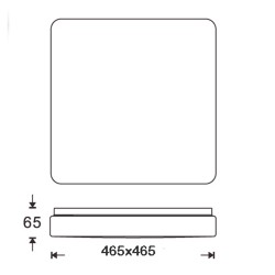 Sever Dimmable LED Flush Light 72W Star Effect Square
