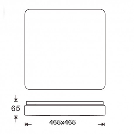 Sever Dimmable LED Flush Light 72W Star Effect Square