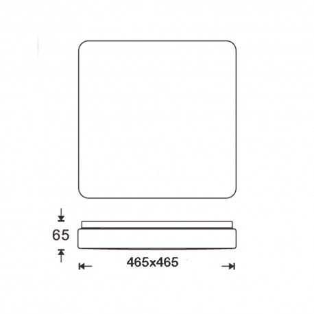 Plafón LED regulable 42w cuadrado Sever (2700-4000-6500K)
