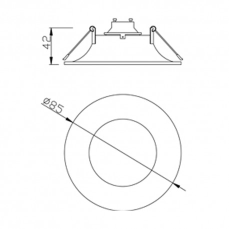 Empotrable redondo RETO blanco