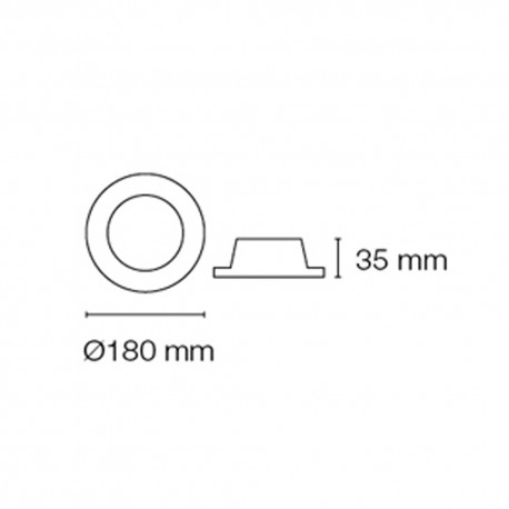 Recessed led spot EYE (23W. 2070 lm).
