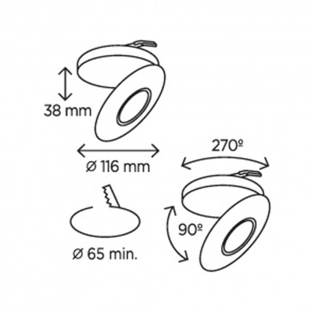 Kali Recessed LED Light – White
