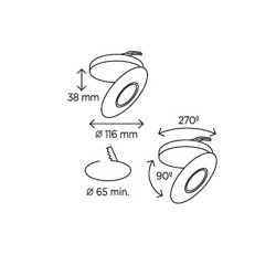 Empotrable LED cromo Kali
