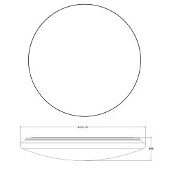 Plafón LED 100W Sever redondo estrellas (80cm)