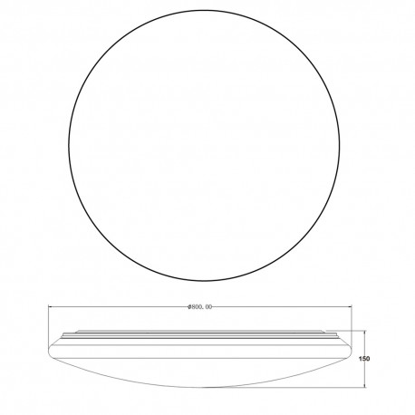 Plafón LED 100W Sever redondo estrellas (80cm)