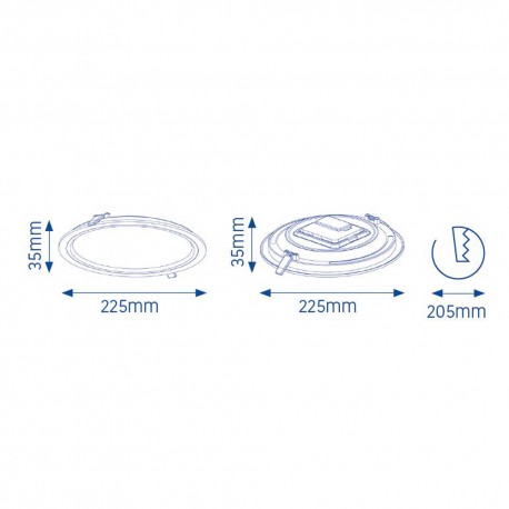 Sirion LED Downlight 25W 3000K Removable Driver