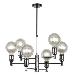 Colgante MIYAKO grafito 6 luces