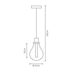 Lámpara de techo vintage  "Bulb"