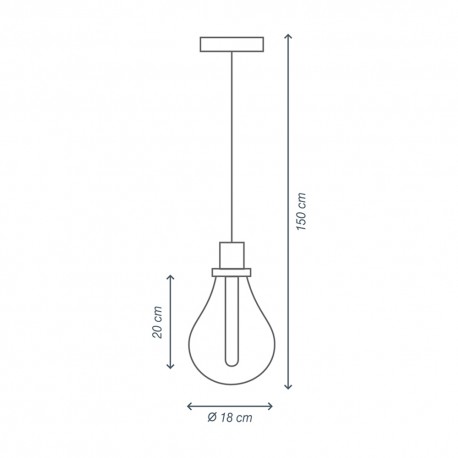 Lámpara de techo vintage  "Bulb"