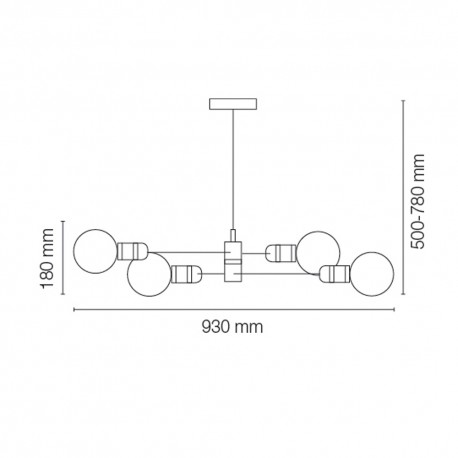 Miyako 4-Light Pendant Lamp Graphite