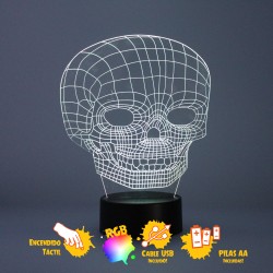SOBREMESA 3D - CALAVERA con pictos de características