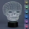SOBREMESA 3D - CALAVERA con los diferentes colores de encendido