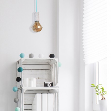 Concrete Pendant Lamp Blue