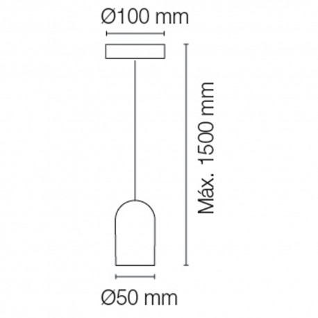 Portalámparas colgante cemento azul