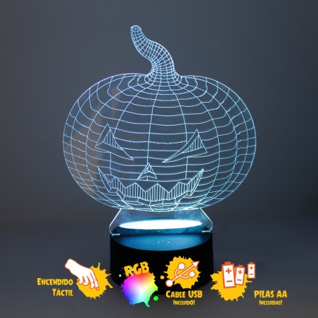 SOBREMESA 3D - CALABAZA con pictos de características