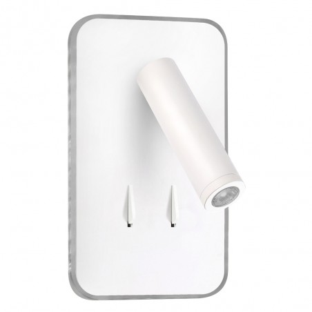 Aplique de pared LED 11W+3W Irena blanco vista frontal