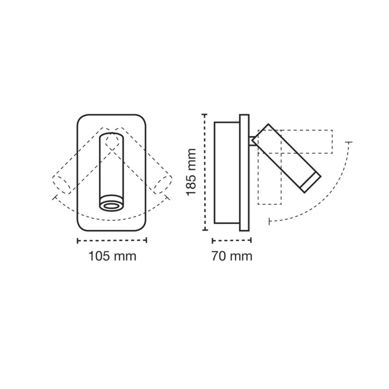 Irena LED Wall Light 11W+3W White