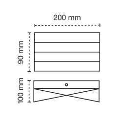 cotas del aplique de pared Led Polare
