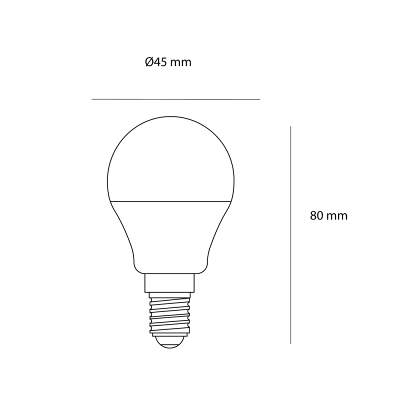 LED Bulb G45 E14 5W 4500K