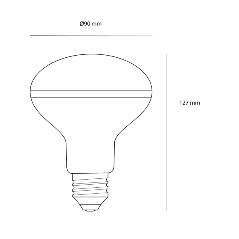 Cotas de la Bombilla LED R90
