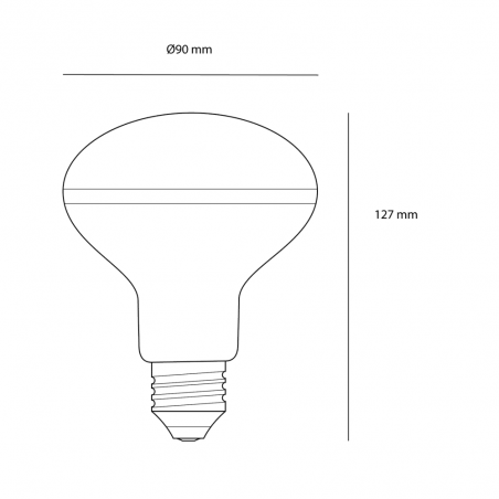 Cotas de la Bombilla LED R90