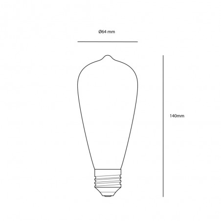 Cota Bombilla LED ST64 6W 2700K dimmable