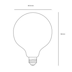 Cota Bombilla LED G125 6W 2700K dimmable