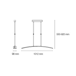 Wanda LED Pendant Light Curve White